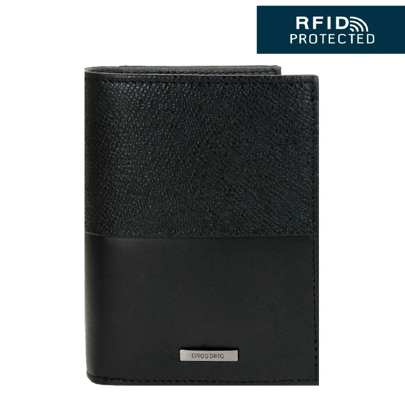 keychains for fashion lovers with trendy designs-Crossing Infinite Short Leather Wallet With Coin Pouch RFID