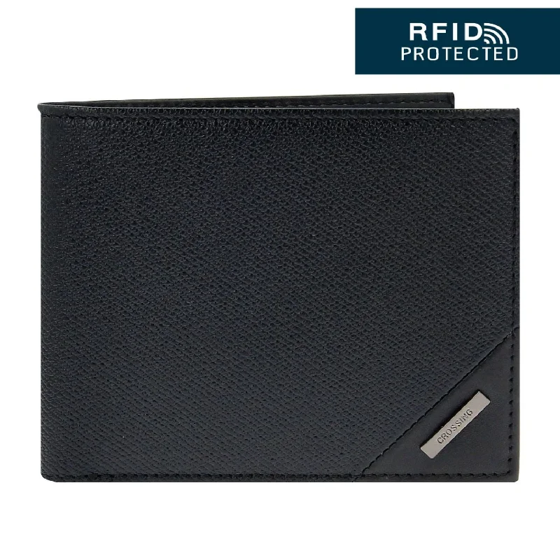 keychains for runners with sports shoe design-Crossing Riforma Bi-fold Leather Wallet With Flap And Coin Pouch RFID