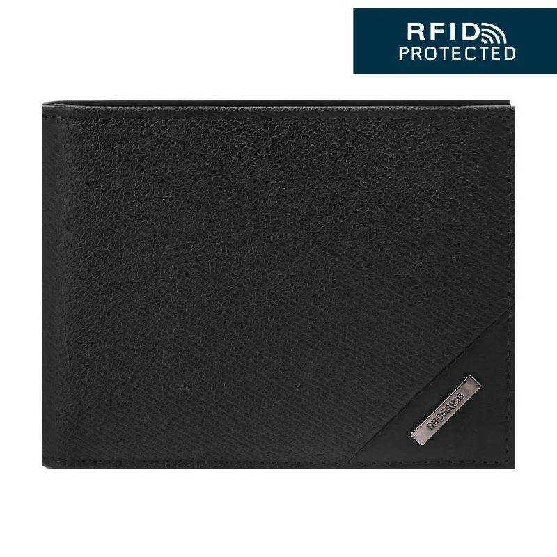 wallets for men with soft leather and classic style-Crossing Riforma Slim Leather Wallet With Coin Pocket [5 Card Slots] RFID