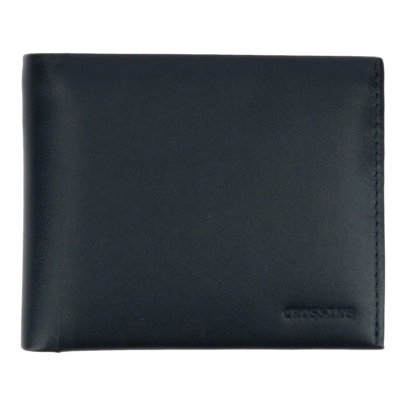 wallets for men with ID and business card holder-Crossing Sydney Bi-Fold Leather Wallet With Coin Pouch [12 Card Slots]