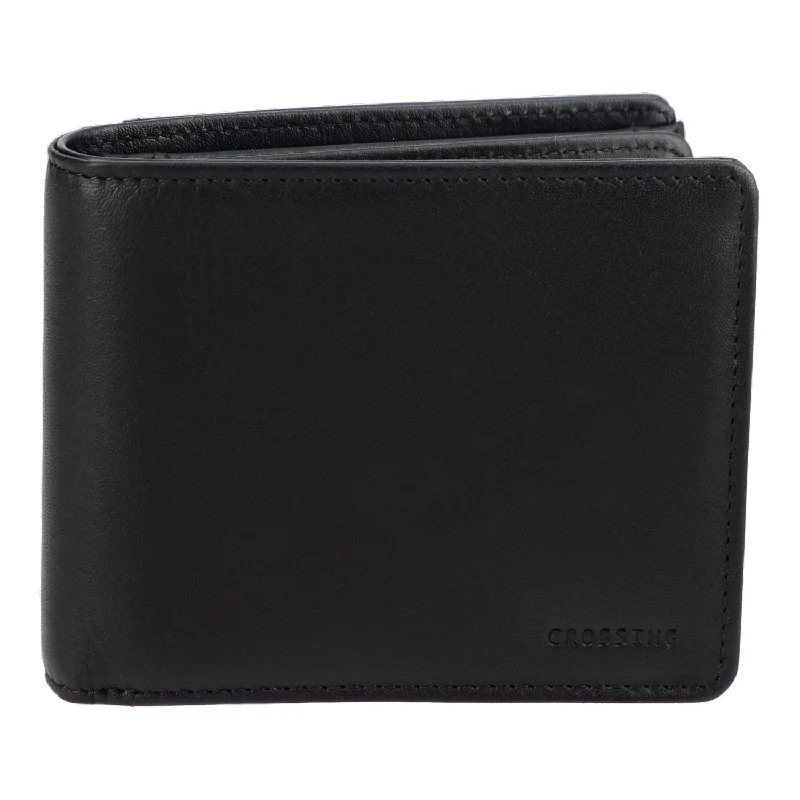 wallets for women with detachable wrist strap-Crossing Vintage Slim Leather Wallet With Coin Pocket [8 Card Slots]