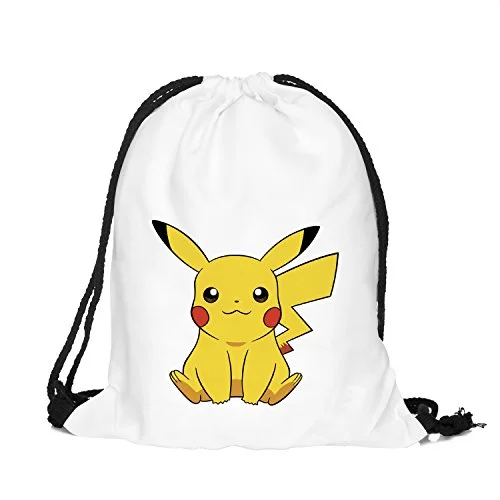 Olss-Original Shoulder Bag Pumping Rope Backpack Pokemon Go! Pattern Printed Bundle Mouth Single