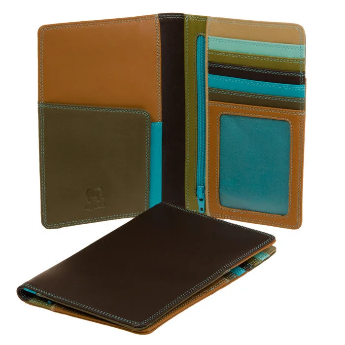 leather wallets for men with RFID protection-Passport/ Travel Wallet