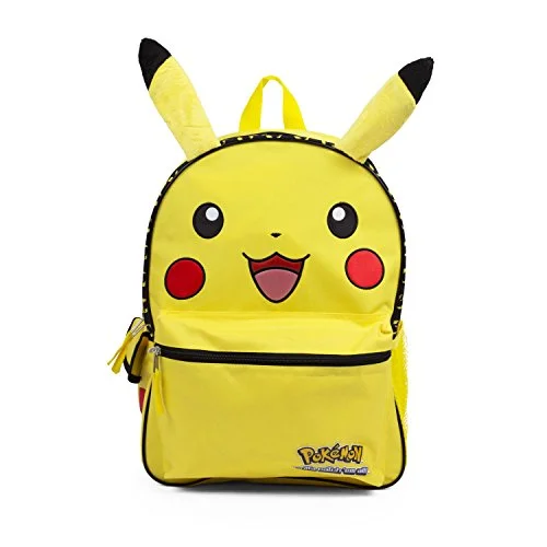 Pokemon Happy Pikachu 16" Inch Yellow Backpack School Bag