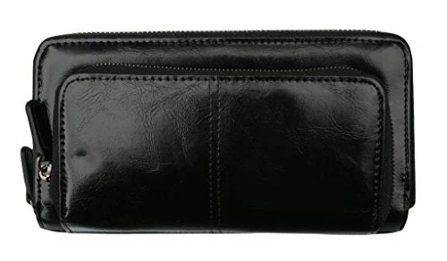 keychains for foodies with food-themed designs-Shiraleah Harper Zip Wallet, Black