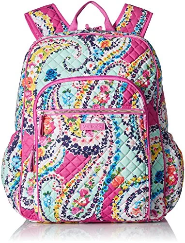 Vera Bradley Iconic Campus Backpack, Signature Cotton, Wildflower Paisley