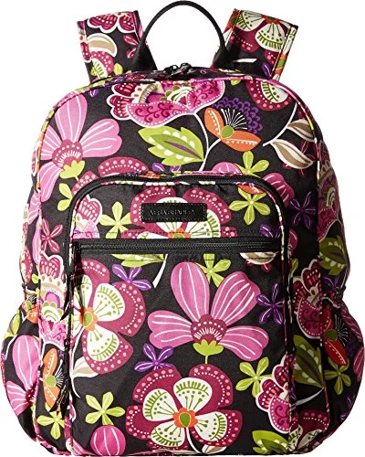 Vera Bradley Women'S Lighten Up Campus Backpack Pirouette Pink One Size