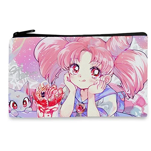 wallets for women with diamond accents-Yoyoshome Anime Sailor Moon Cosplay Cosmetic Bag Zero Wallet Pencil Case Pen Bag Coin Bag