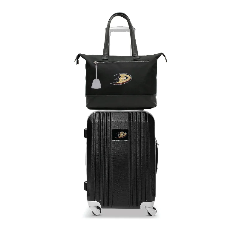 Anaheim Mighty Ducks Premium Laptop Tote Bag and Luggage Set