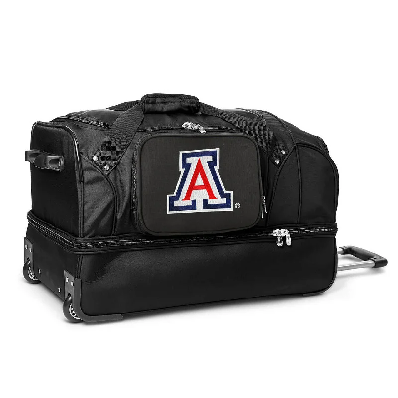 Arizona Wildcats 27" Black Rolling Drop Bottom Duffel