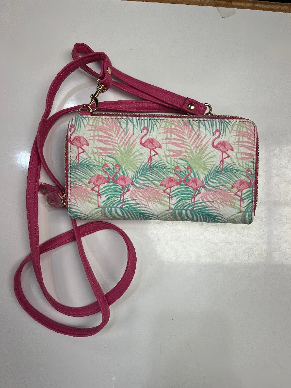 keychains for children with fun animal characters-Buxton Ultimate Organizer Wallet On A String-Flamingo-Vegan Leather