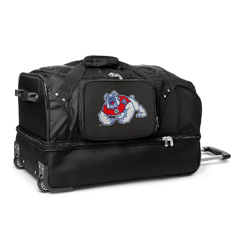 Fresno State Bulldogs 27" Black Rolling Drop Bottom Duffel