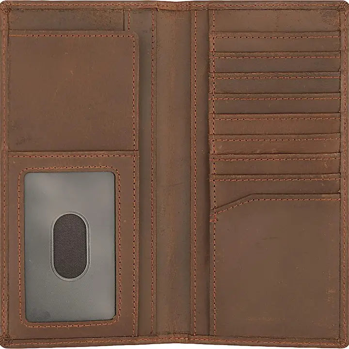 keychains for adventure seekers with hiking tool-American Leather Goods- Genuine Leather Customizable RFID Bifold Long Wallet