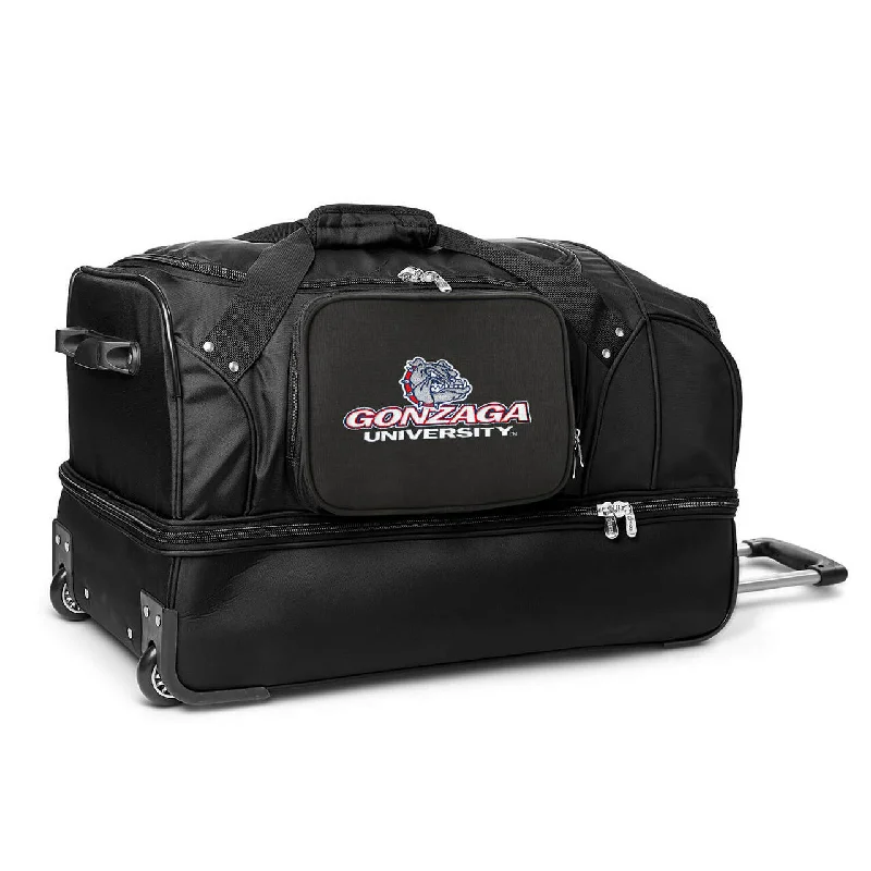 Gonzaga Bulldogs 27" Black Rolling Drop Bottom Duffel