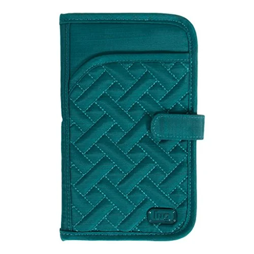 keychains for house keys with leather strap-Lug Women'S Tandem Wallet, Brushed Teal