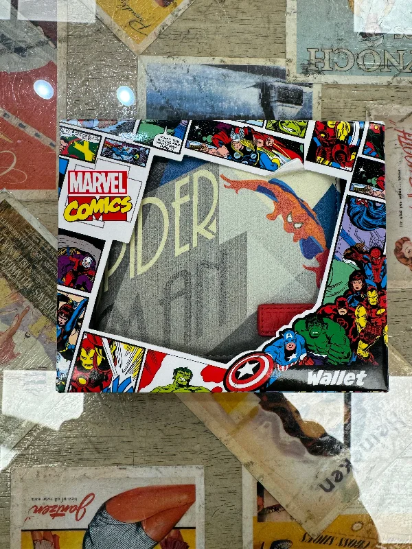 keychains for book lovers with mini book design-Marvel Spiderman Decadent Faux Leather Wallet- $12.00