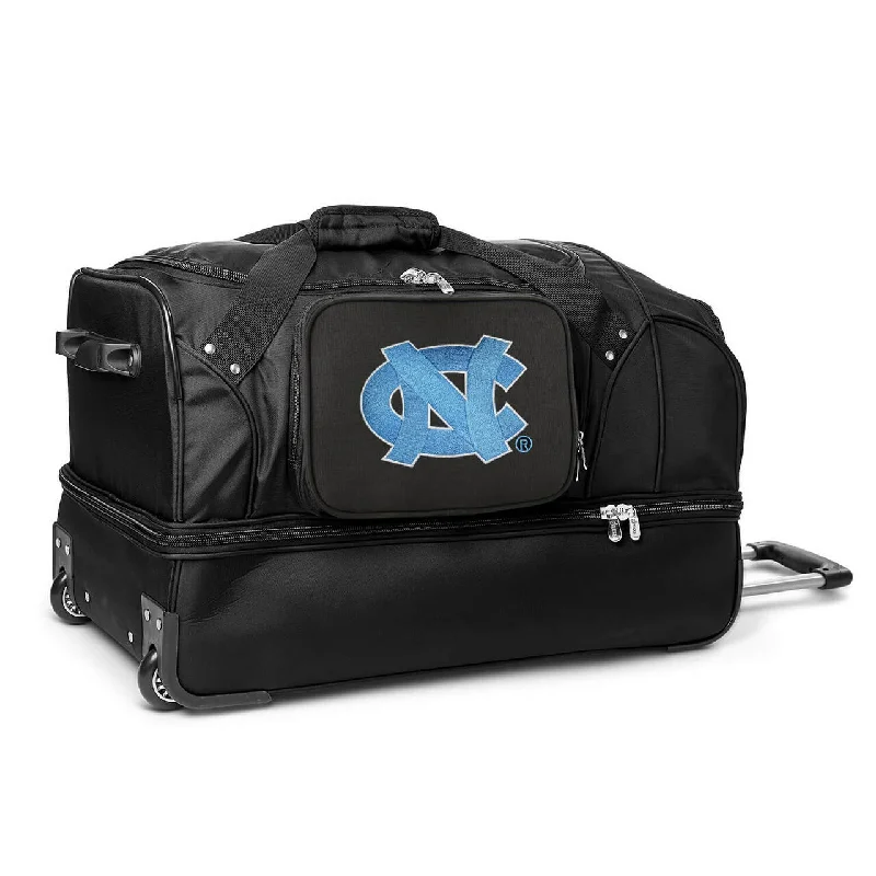 North Carolina Tar Heels 27" Black Rolling Drop Bottom Duffel