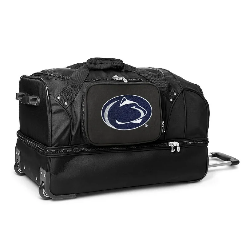 Penn State Nittany Lions 27" Black Rolling Drop Bottom Duffel