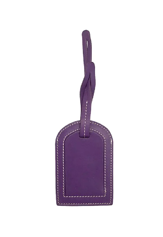 ili New York Slim Leather Luggage Tag (Purple)