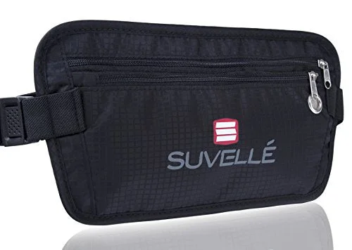 custom keychains for couples with initials-Suvelle Rfid Blocking Travel Money Belt Wallet Concealed Travel Pouch And Passport Holder