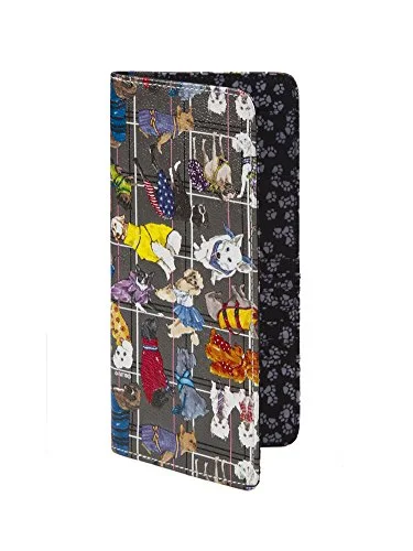 vintage wallets for men with classic design-Sydney Love Diva Dogs Large Passport Wallet, Multi