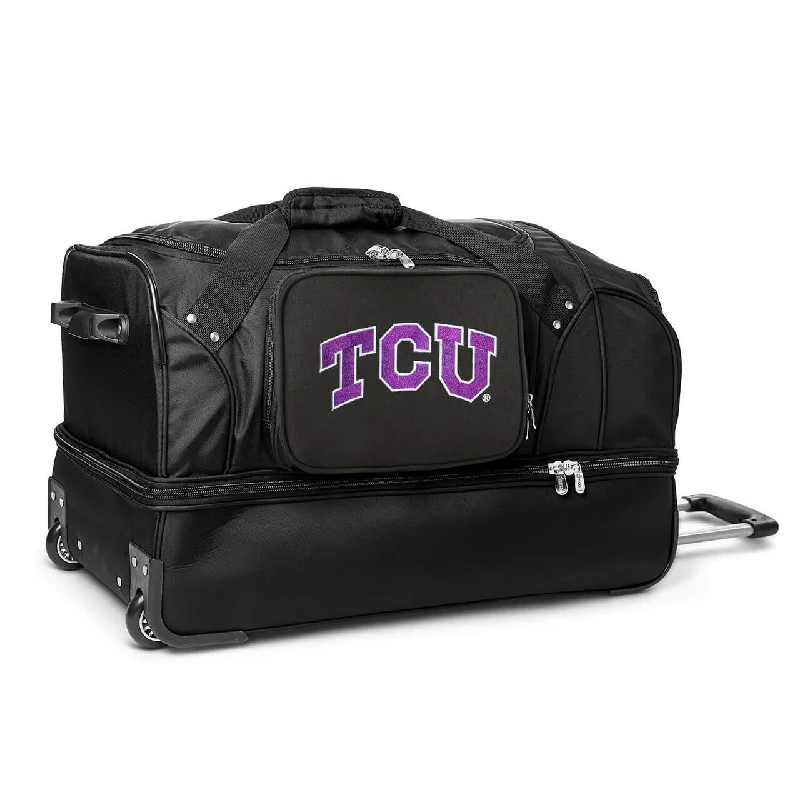 Texas Christian 27" wheeled Drop Bottom Duffel