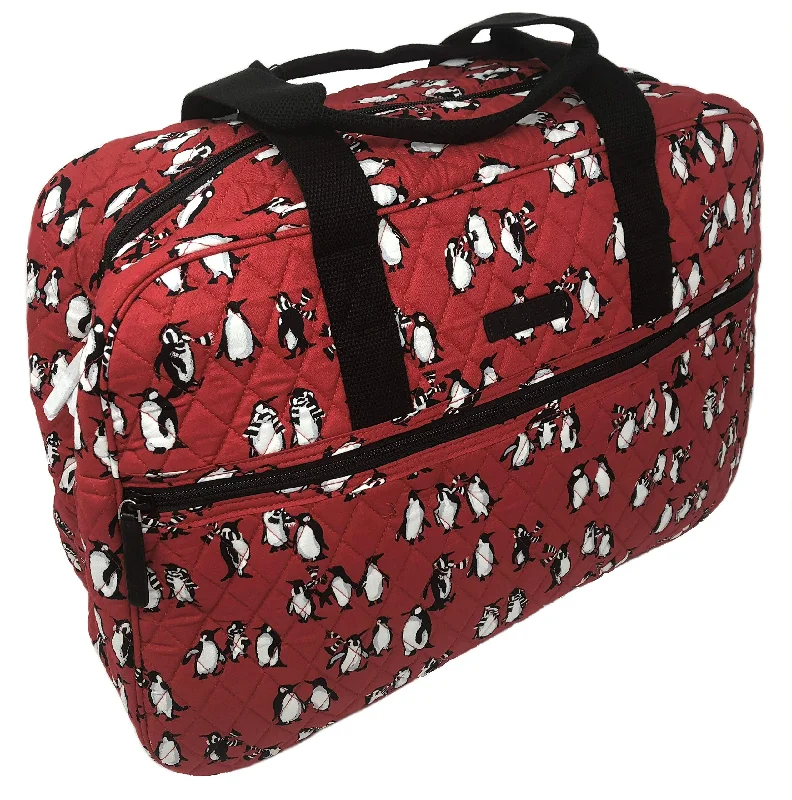 Vera Bradley Medium Traveler Bag in Playful Penguins Blue (Playful Penguins Red)