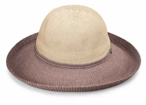 Wallaroo Women'S Victoria Two-Toned Sun Hat - Upf 50+ - Packable (Beige/Mocha)